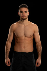 Fototapeta premium UFC fighter on a black background