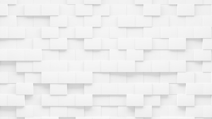 Random shifted  white cube boxes block background wallpaper - 418871054