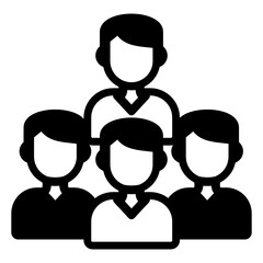 
People in solid style icon, editable vector 

