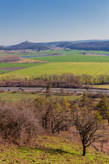 Hike around the Drei Gleichen in the springtime Thuringian Basin - Drei Gleichen/Germany