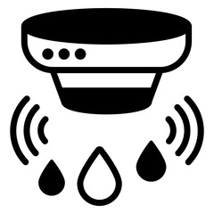 
Water sensor glyph editable vector 

