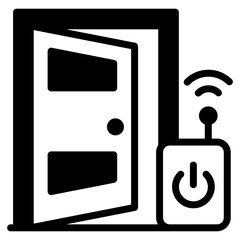 
Automatic door in glyph style icon, editable vector 

