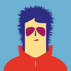 Pop art poster creative portrait. Vector. EPS