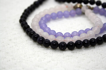 Jewelry on a white background. Bracelet from beads.