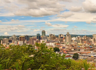 Fototapeta na wymiar Panoramic view of Harare city centre, Zimbabwe.