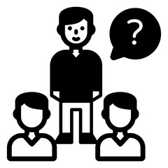 
Avatars with chat bubbles, communication icon

