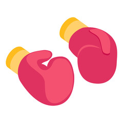 
Gaming hand cover, isometric icon of boxing glove 

