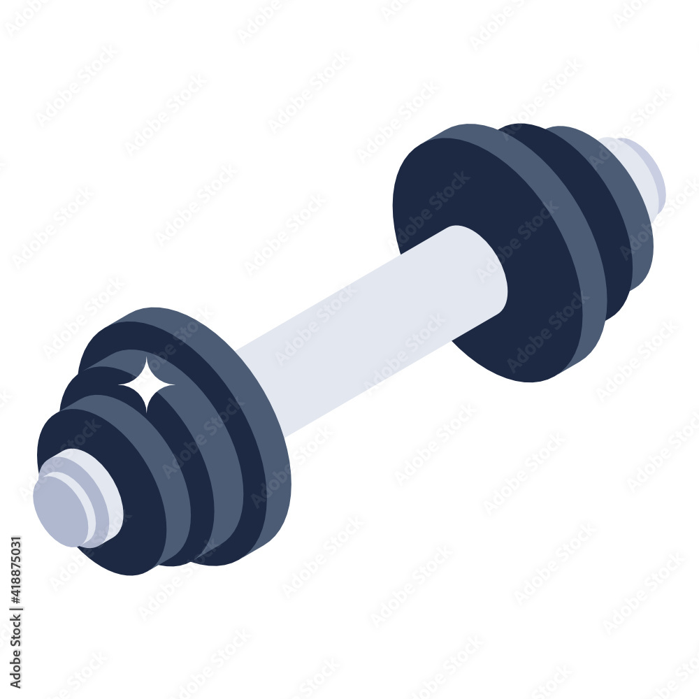 Canvas Prints heavy weight icon of isometric style, fitness equipment