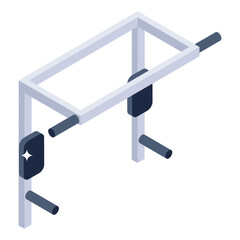 
Smith machine icon of isometric style, gym exercise tool 

