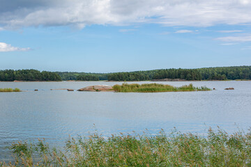 View to the coast, island and The Gulf of Finland, Linlo, Kirkkonummi, Finland