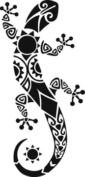 Maori lizard design. Can be used for the tattoo. 