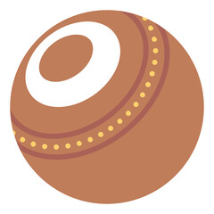 
Parachute ball, isometric icon of outdoor sports equipment ball  

