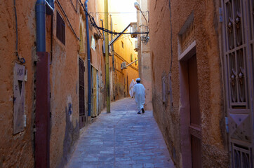 Traditional narrow street;Ghardaïa.