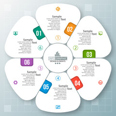 Abstract 3D Paper Infographics. Business template .Vector illustration
