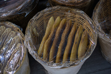 Honey in honeycomb from round beehive with  honey