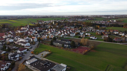 A Aerial View of a German Little City 