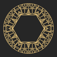 Vintage circular ornament.