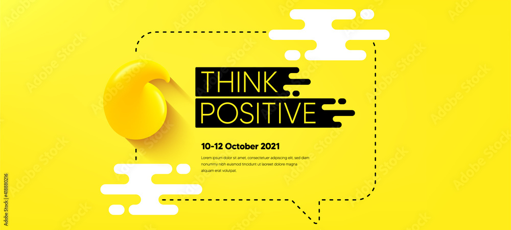 Poster quote frame template. chat speech bubble. think and speak cloud. yellow 3d quote icon. quotation dia