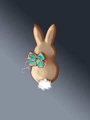 easter card with bunny
