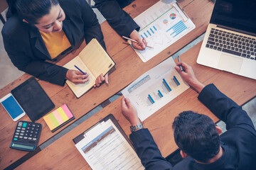 Multi Ethnics Teamwork Collaboration Team Meeting Communication concept in Business people Working...