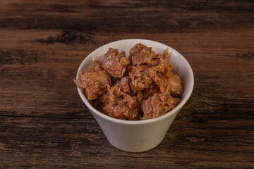 Canned tuna fillet for salad