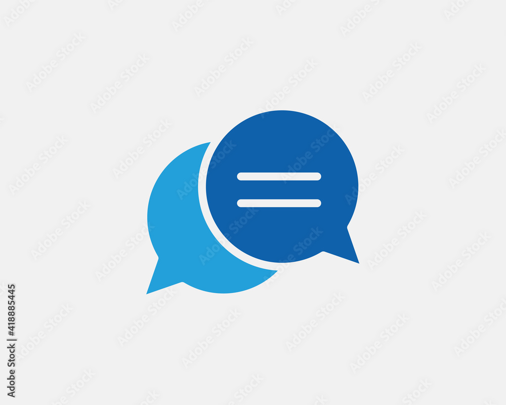 Poster chat icon vector design element. talk bubble speech sign. dialogue balloon.