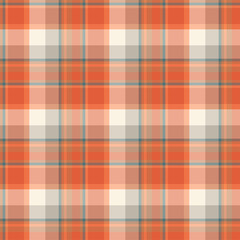 Plaid seamless pattern. Vector background of textile ornament. Flat fabric design.