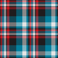 Seamless pattern of scottish tartan plaid. Repeatable background with check fabric texture. Vector backdrop striped textile print.