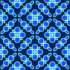  Seamless pattern with symmetric geometric ornament.

