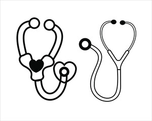 stethoscope vector illustration design. an acoustic medical instrument for checking sounds in the body. He is widely used to hearing heart and breathing sounds