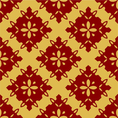  Seamless pattern with symmetric geometric ornament.
