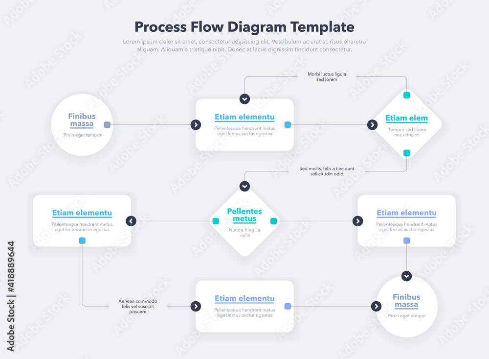 Aufkleber modern infographic for process flow diagram. flat design, easy to use for your website or presentati