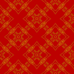  Seamless pattern with symmetric geometric ornament.
