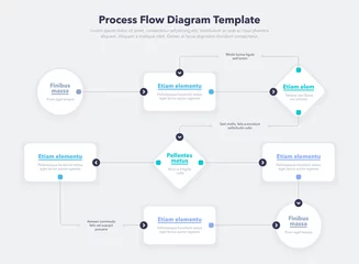 Foto op Plexiglas Modern infographic for process flow diagram. Flat design, easy to use for your website or presentation. © tomasknopp