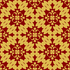  Seamless pattern with symmetric geometric ornament.
