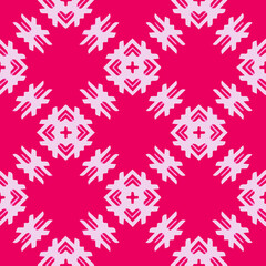  Seamless pattern with symmetric geometric ornament.
