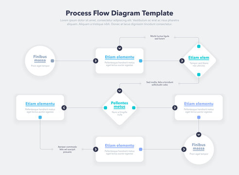 Modern infographic for process flow diagram. Flat design, easy to use for your website or presentation.