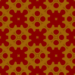  Seamless pattern with symmetric geometric ornament.
