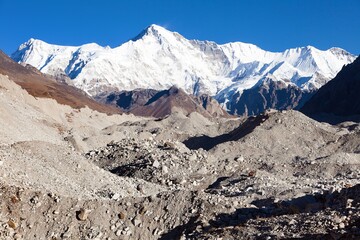 Mount Cho Oyu Ngozumba glacier Nepal Himalaya mountain