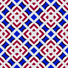  Seamless pattern with symmetric geometric ornament.
