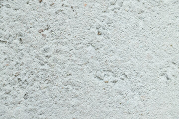 Leaves and grass covered with hoarfrost. Abstract floral background, top view.