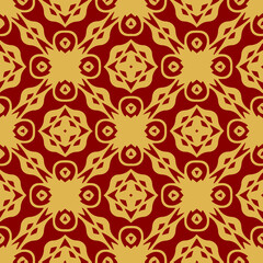  Seamless pattern with symmetric geometric ornament.
