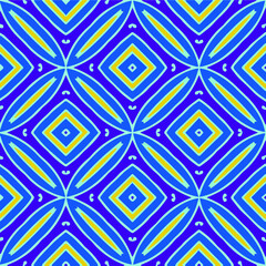  Seamless pattern with symmetric geometric ornament.
