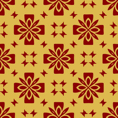  Seamless pattern with symmetric geometric ornament.
