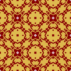  Seamless pattern with symmetric geometric ornament.
