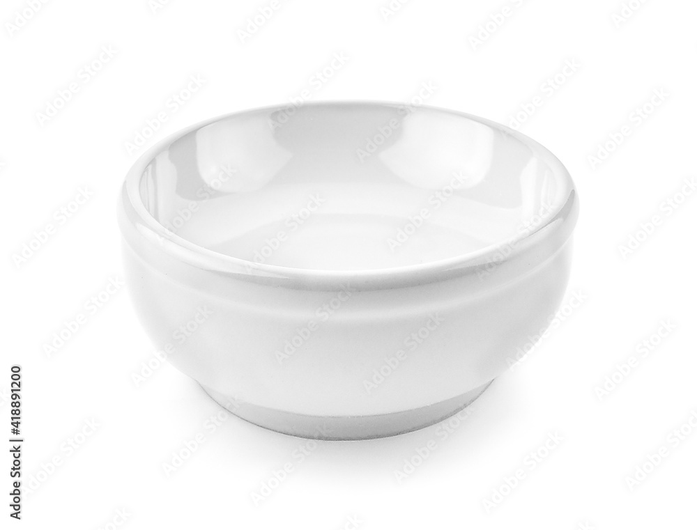 Wall mural white bowl isolated on white background