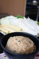 Ingredient of homemade sukiyaki set
