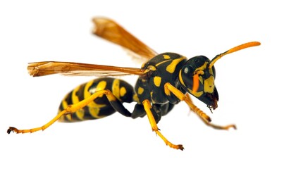 wasp isolated on white background Vespula Vulgaris