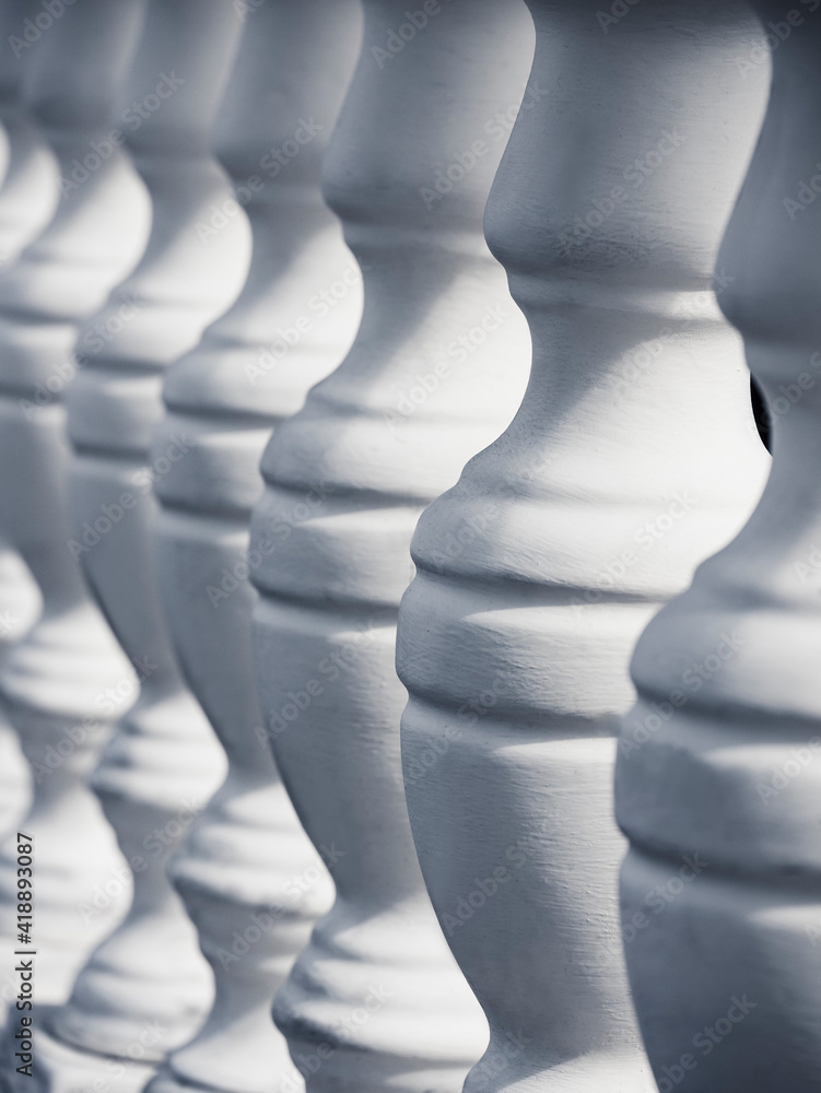 Poster baluster stucco balcony railing white element architecture details