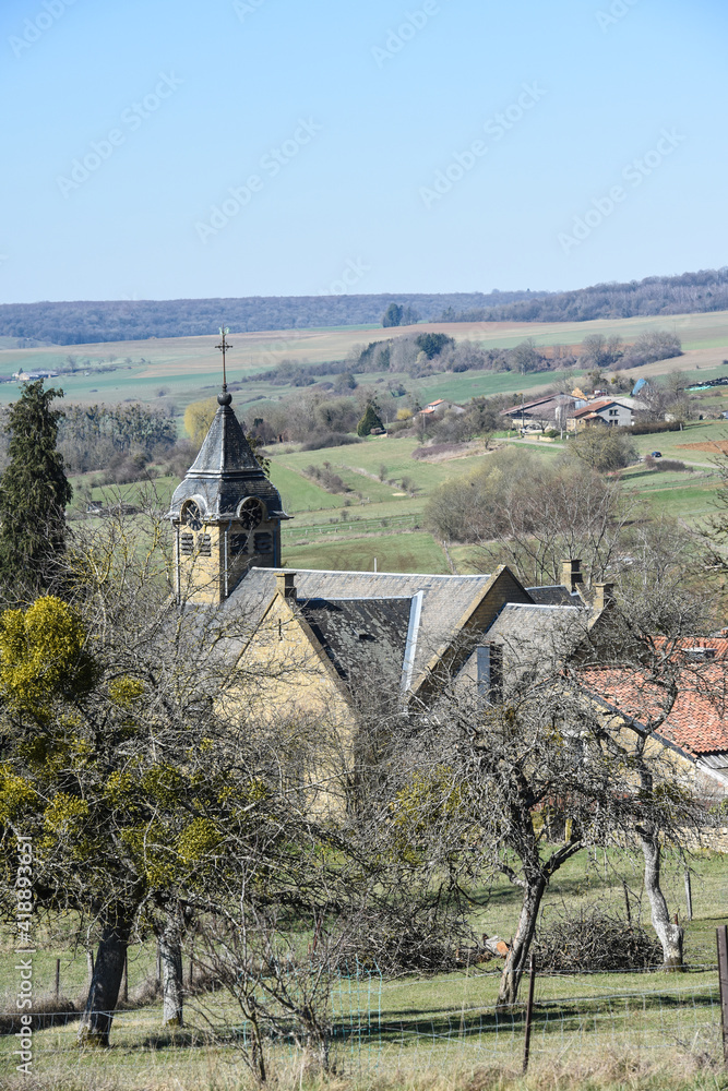 Canvas Prints eglise clocher religion belgique wallonie gaume torgny